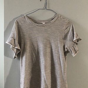 Striped top with flowy sleeves